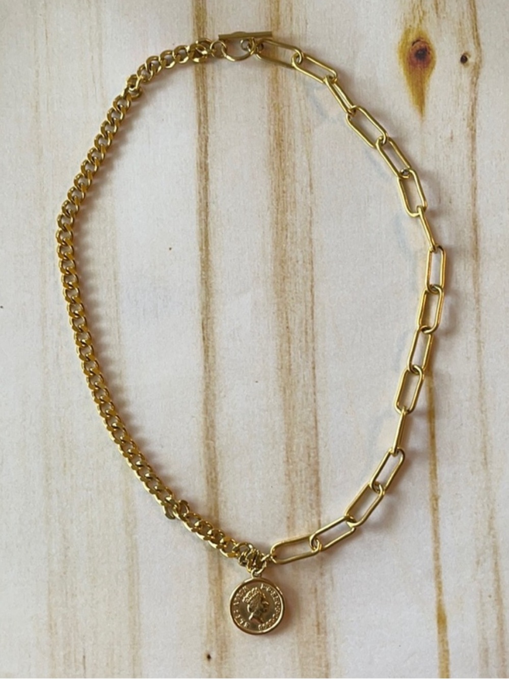 Adornia Gold-Tone Coin Pendant Necklace